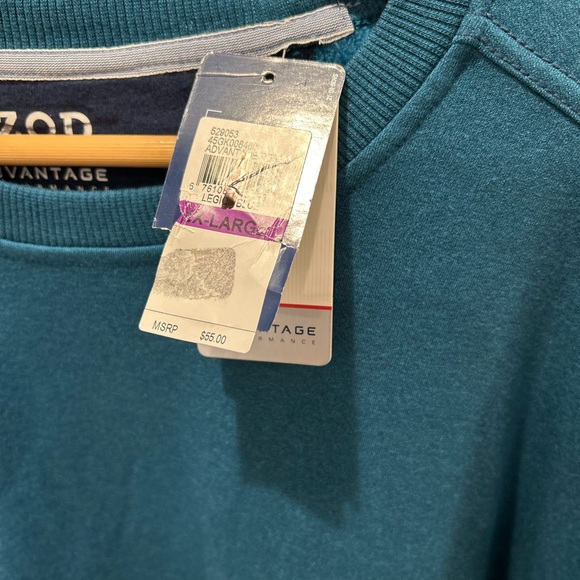 Izod performance advantage Teal blue Crew Neck sweatshirt XXL - NWT - Picture 4 of 5